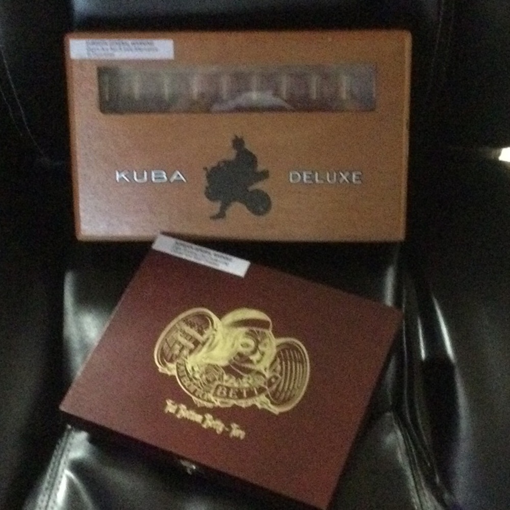 New 2 Empty Wooden Cigar Boxes